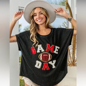 BiBi Black 'Game Day' Graphic Top